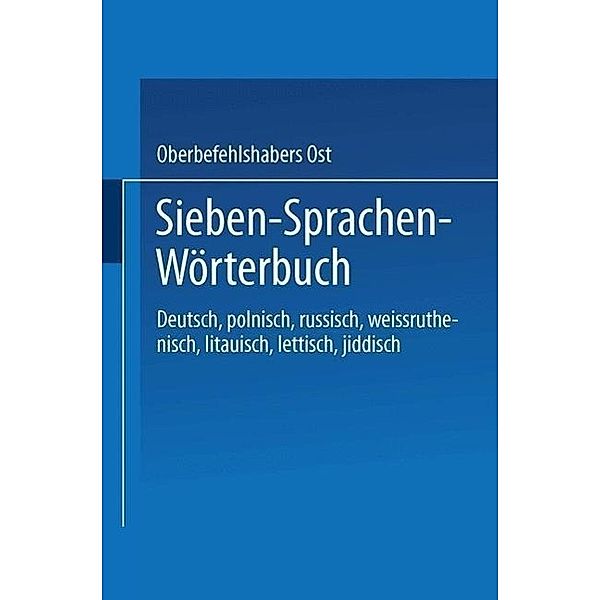 Sieben-Sprachen-Wörterbuch, Oberbefehlshabers Ost