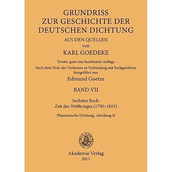 Siebentes Buch: Zeit des Weltkrieges (1790-1815)