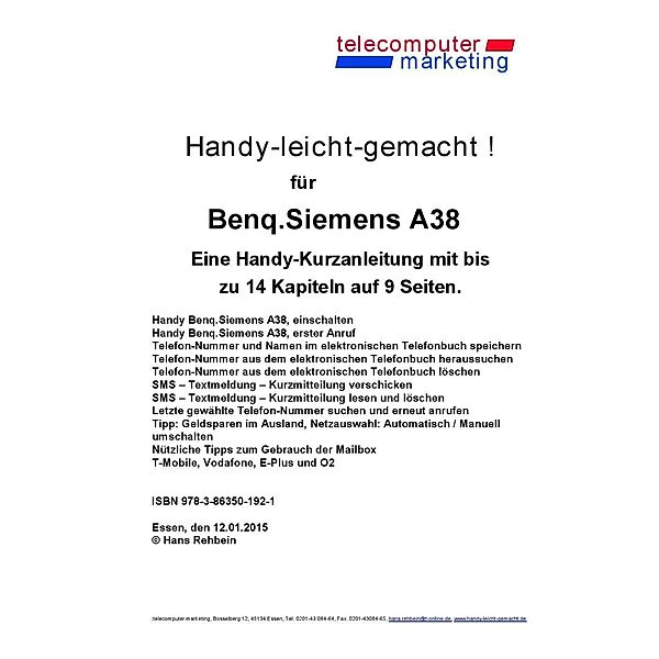 Siemens A38-leicht-gemacht, Hans Rehbein