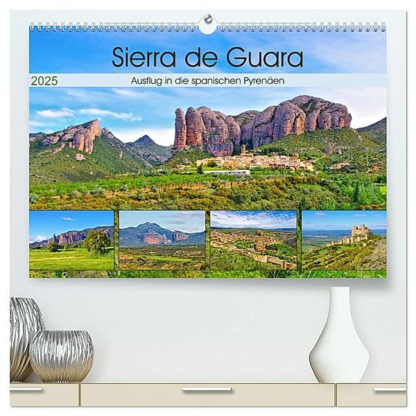 Sierra de Guara - Ausflug in die spanischen Pyrenäen (hochwertiger Premium Wandkalender 2025 DIN A2 quer), Kunstdruck in Hochglanz, Calvendo, LianeM