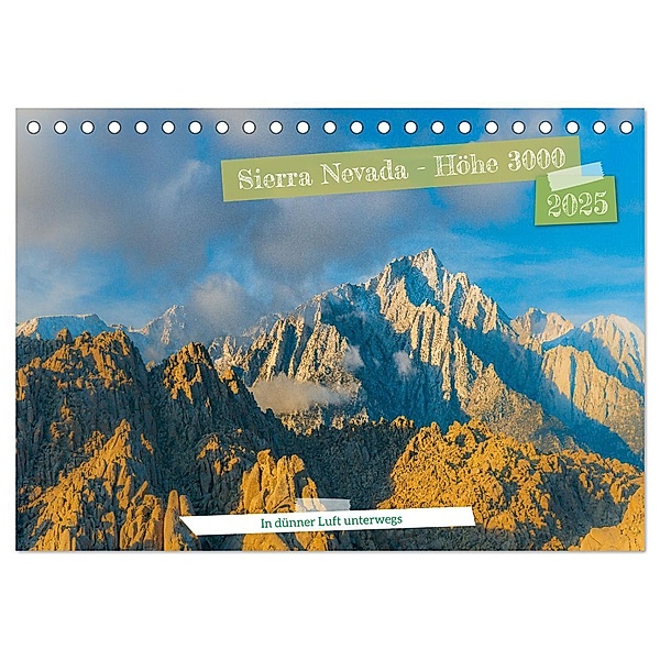 Sierra Nevada - Höhe 3000 (Tischkalender 2025 DIN A5 quer), CALVENDO Monatskalender, Calvendo, Rolf-D. Hitzbleck