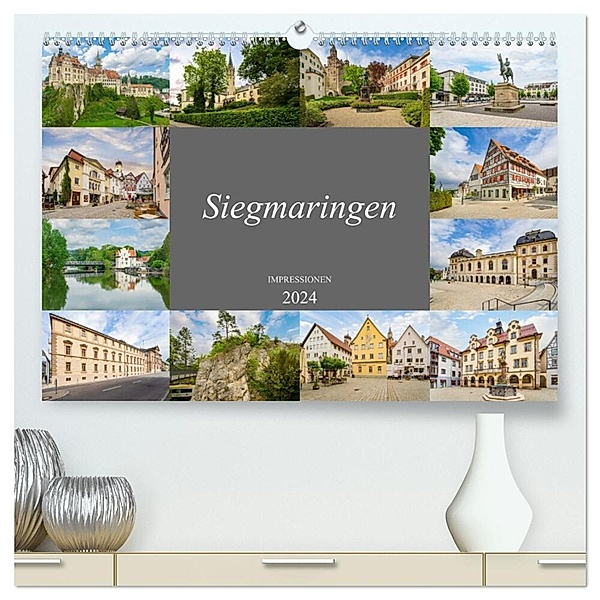 Sigmaringen Impressionen (hochwertiger Premium Wandkalender 2024 DIN A2 quer), Kunstdruck in Hochglanz, Dirk Meutzner