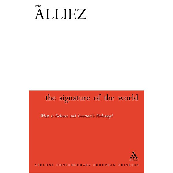 Signature of the World, Eric Alliez