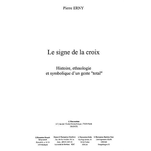 Signe de la croix le / Hors-collection, Erny Pierre