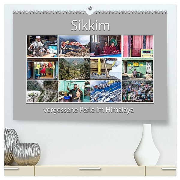 Sikkim - vergessene Perle im Himalaya (hochwertiger Premium Wandkalender 2025 DIN A2 quer), Kunstdruck in Hochglanz, Calvendo, Max Watzingere