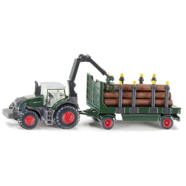 SIKU SIKU Traktor mit Holzanhänger