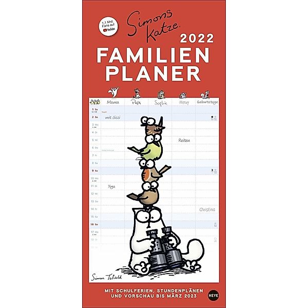 Simons Katze Familienplaner Kalender 2022, Simon Tofield