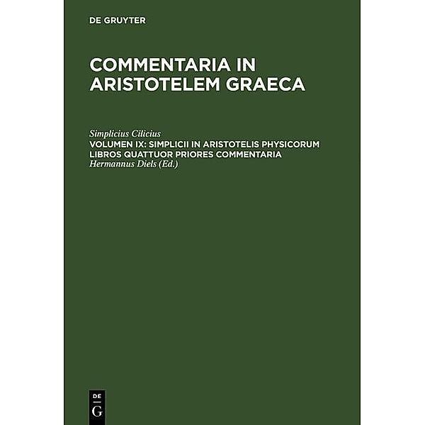 Simplicii in Aristotelis physicorum libros quattuor priores commentaria, Simplicius Cilicius