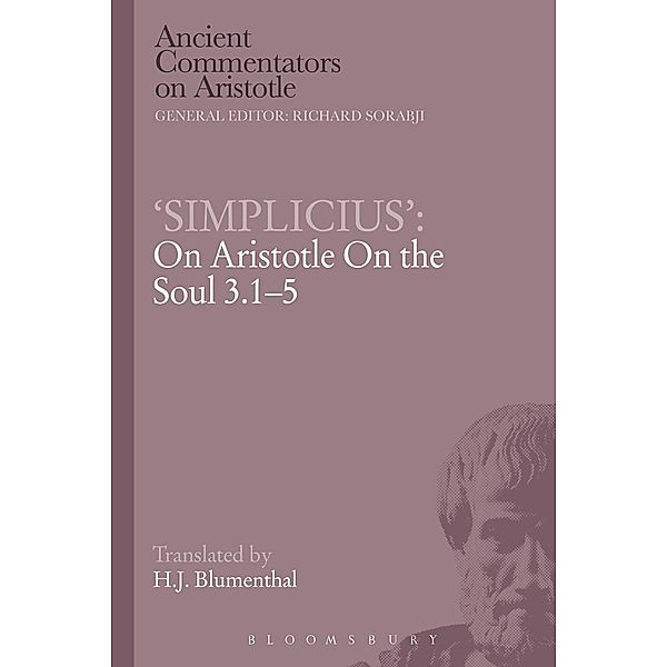 Simplicius': On Aristotle On the Soul 3.1-5, H. J. Blumenthal