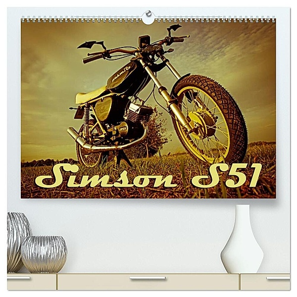 Simson S51 (hochwertiger Premium Wandkalender 2024 DIN A2 quer), Kunstdruck in Hochglanz, Maxi Sängerlaub