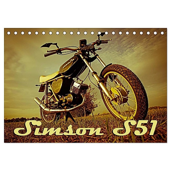 Simson S51 (Tischkalender 2024 DIN A5 quer), CALVENDO Monatskalender, Maxi Sängerlaub
