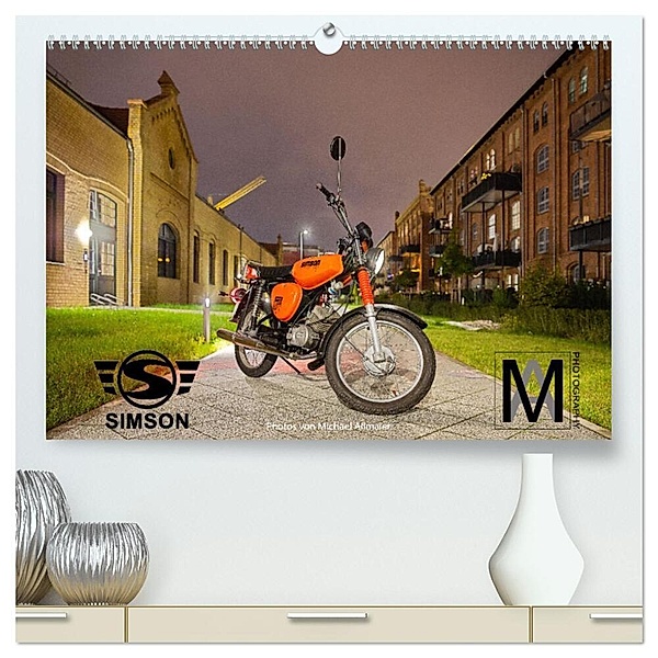 Simson S51c (hochwertiger Premium Wandkalender 2024 DIN A2 quer), Kunstdruck in Hochglanz, Michael Allmaier / PhotoArt Allmaier / MA-Photography