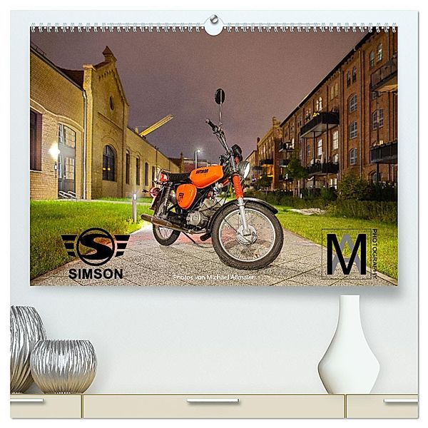 Simson S51c (hochwertiger Premium Wandkalender 2025 DIN A2 quer), Kunstdruck in Hochglanz, Calvendo, Michael Allmaier / PhotoArt Allmaier / MA-Photography
