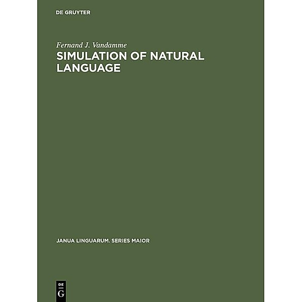 Simulation of natural language, Fernand J. Vandamme