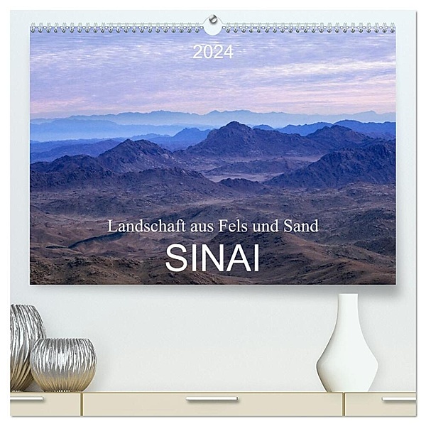Sinai - Landschaft aus Fels und Sand (hochwertiger Premium Wandkalender 2024 DIN A2 quer), Kunstdruck in Hochglanz, Roland T. Frank