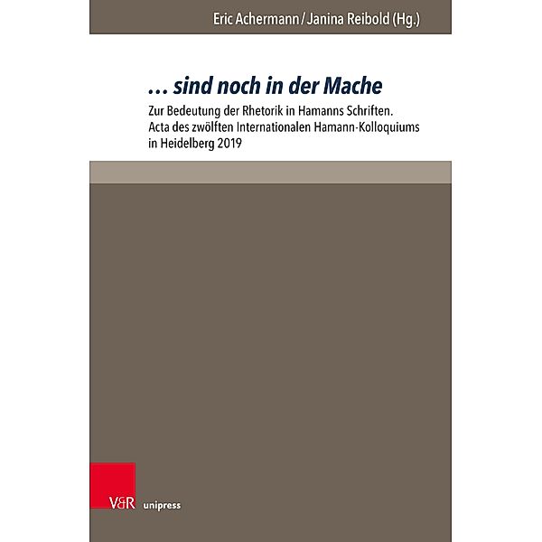 ... sind noch in der Mache / Hamann-Studien