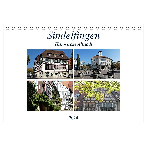 Sindelfingen - Historische Altstadt (Tischkalender 2024 DIN A5 quer), CALVENDO Monatskalender, Klaus-Peter Huschka