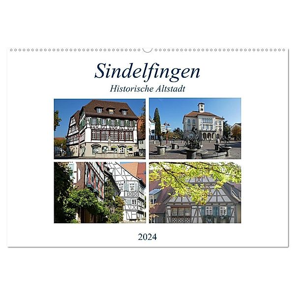 Sindelfingen - Historische Altstadt (Wandkalender 2024 DIN A2 quer), CALVENDO Monatskalender, Klaus-Peter Huschka