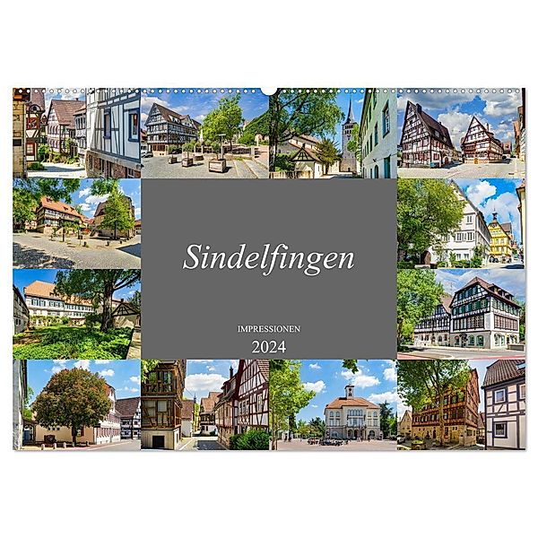 Sindelfingen Impressionen (Wandkalender 2024 DIN A2 quer), CALVENDO Monatskalender, Dirk Meutzner