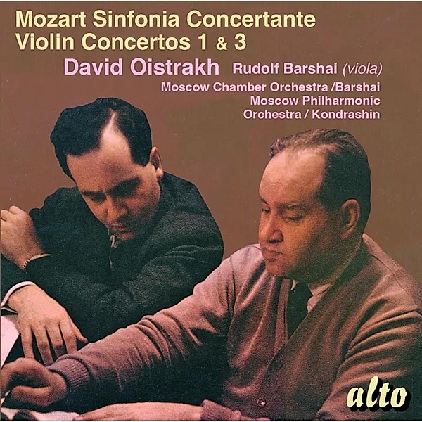 Sinfonia Concertante KV 364 , Violinkonzerte Nr.1 KV 207 & Nr.3 KV 216, Oistrach, Kondrashin, Barshai, Moscow CO