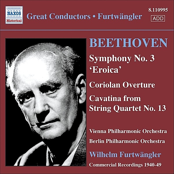 Sinfonie 3/Coriolan-Ouvert, Furtwängler, Wp, Bp