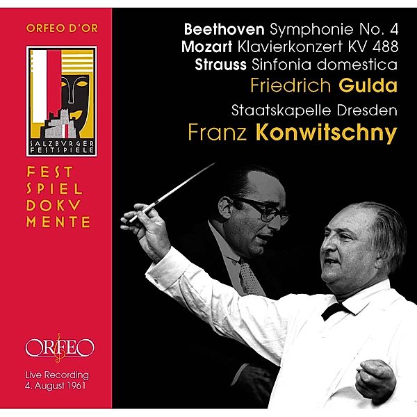 Sinfonie 4,Klavierkonz.Kv 488,Sinfonia Domestica, Friedrich Gulda, Staatskapelle Dresden, Konwitschny