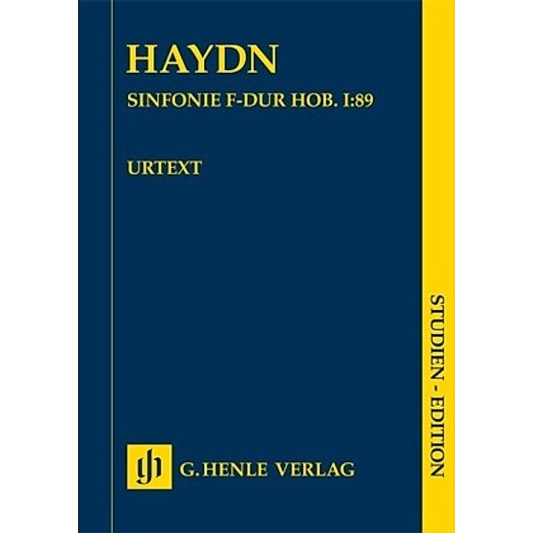 Sinfonie F-dur Hob. I:89, Studienedition, Joseph Haydn - Sinfonie F-dur Hob. I:89