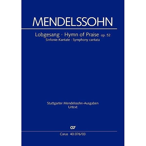 Sinfonie Nr.2 B-Dur op.52 (Lobgesang), Klavierauszug, Felix Mendelssohn Bartholdy