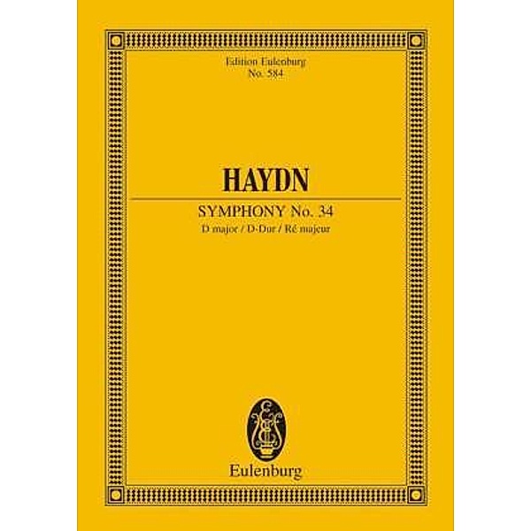Sinfonie Nr.34 D-Dur Hob.I:34, Partitur, Joseph Haydn