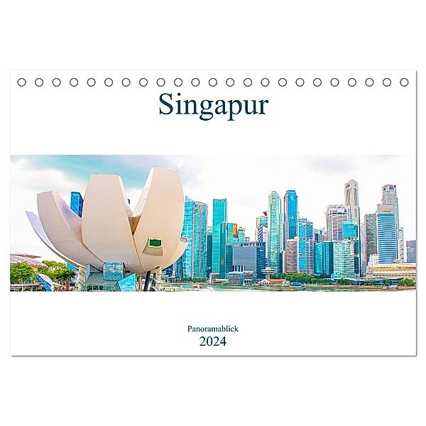 Singapur - Panoramablick (Tischkalender 2024 DIN A5 quer), CALVENDO Monatskalender, Nina Schwarze