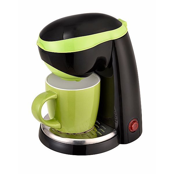 Single Kaffeemaschine, Farbe: grün/schwarz