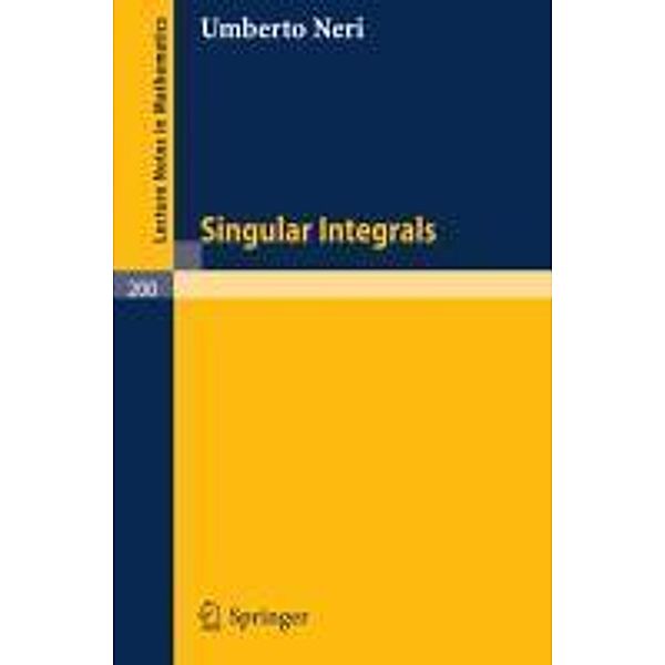 Singular Integrals, Umberto Neri