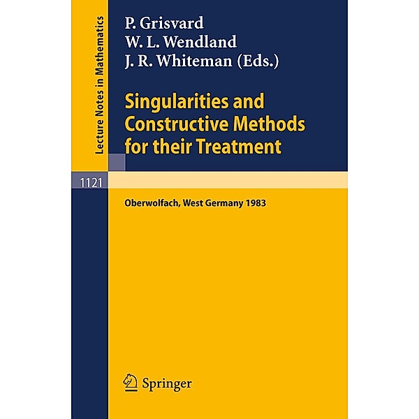 Singularities and Constructive Methods for Their Treatment / Lecture Notes in Mathematics Bd.1121