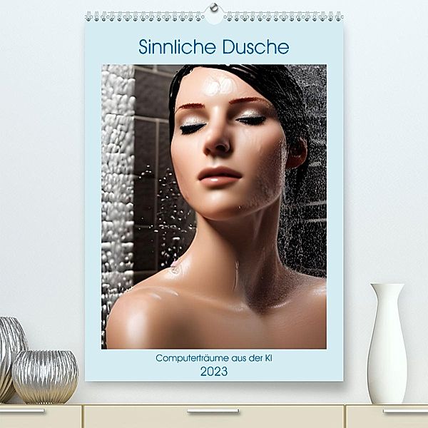 Sinnliche Dusche - Computerträume aus der KI (Premium, hochwertiger DIN A2 Wandkalender 2023, Kunstdruck in Hochglanz), Christine aka stine1