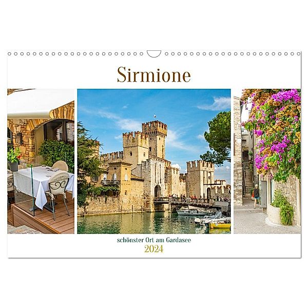 Sirmione - schönster Ort am Gardasee (Wandkalender 2024 DIN A3 quer), CALVENDO Monatskalender, Calvendo, Nina Schwarze