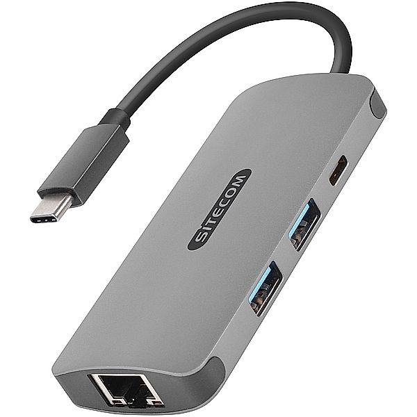 Sitecom Adapter CN-378, USB-C 3.1-Stecker a. Gbit LAN-Buchse,USB-C Power