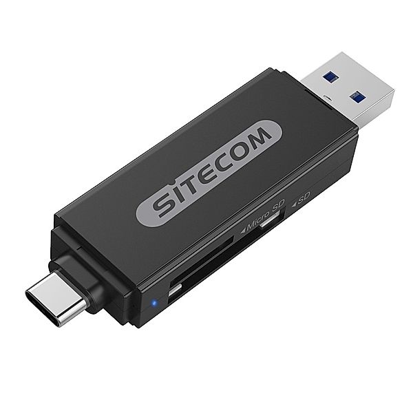 Sitecom Dual USB Kartenleser MD-067, USB-C & USB-A