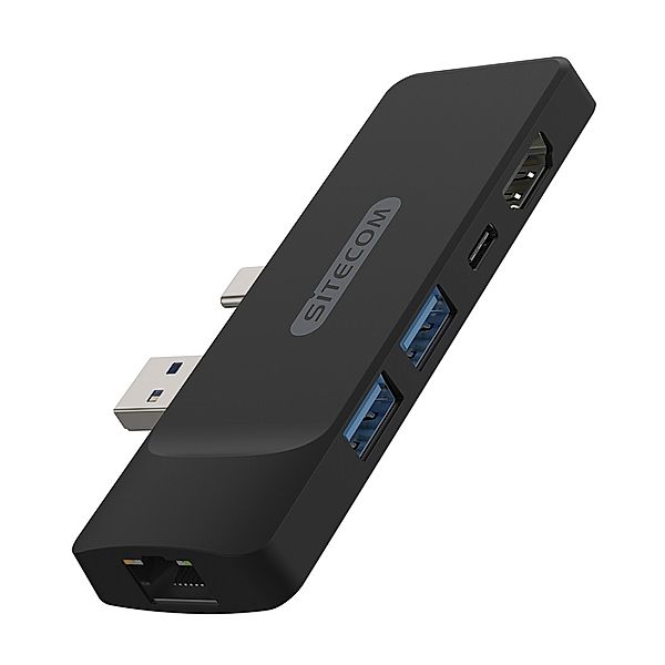 Sitecom USB-C-Adapter CN-417, 5-in-2 , für Microsoft Surface Pro 7