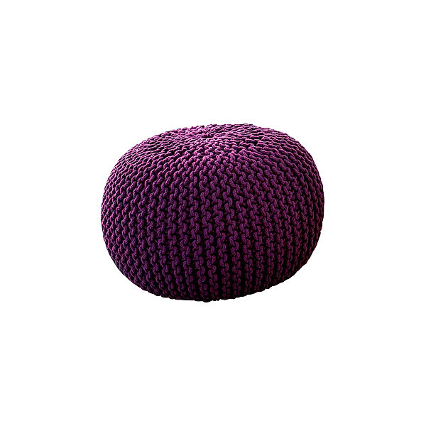 Sitzkissen Knitting, (Farbe: lila)