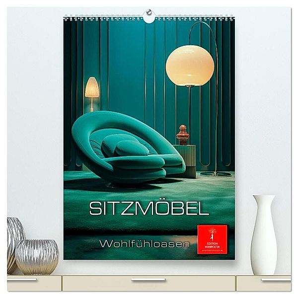Sitzmöbel Wohlfühloasen (hochwertiger Premium Wandkalender 2024 DIN A2 hoch), Kunstdruck in Hochglanz, Peter Roder