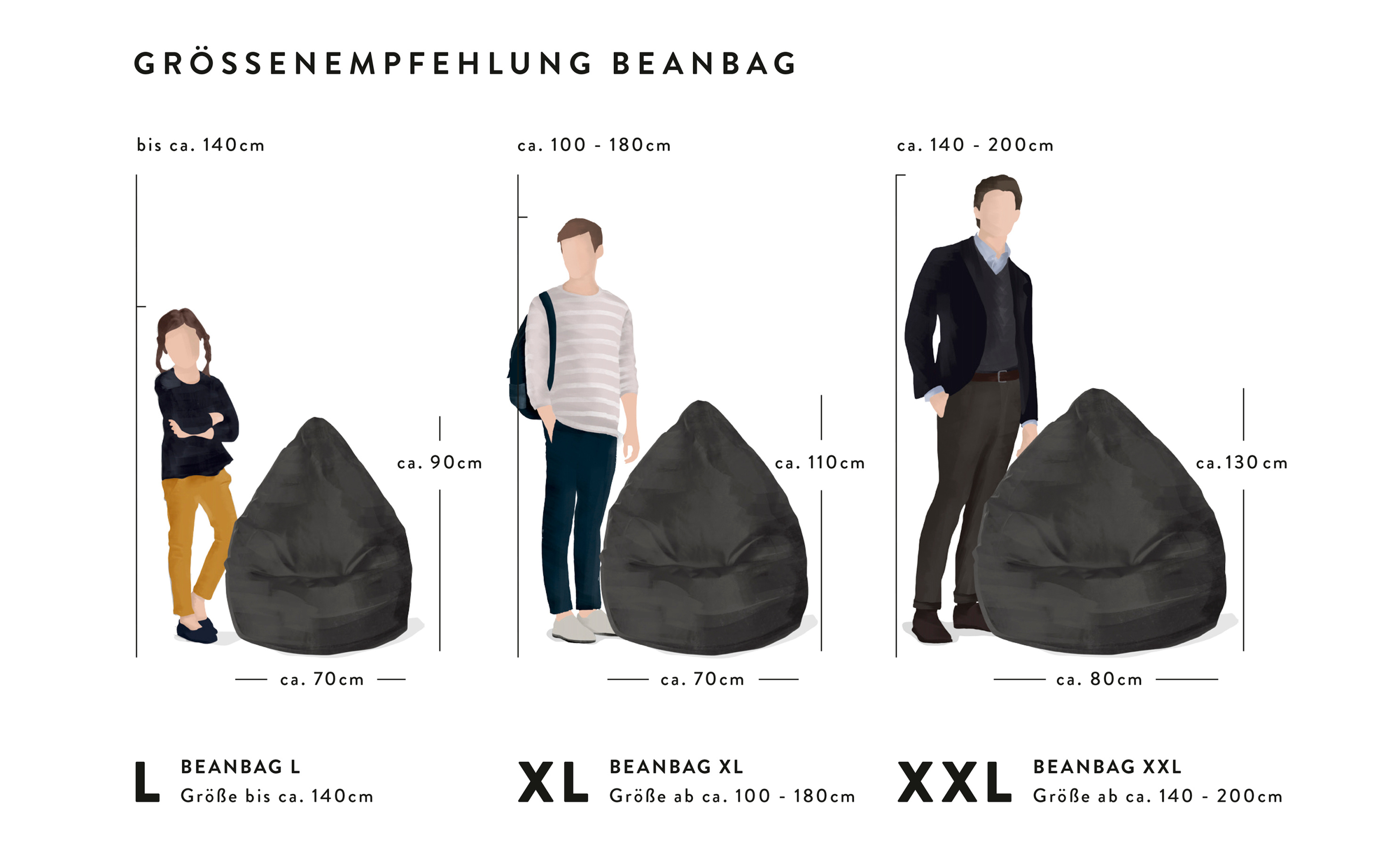 Sitzsack BeanBag BRAVA XL Farbe: anthrazit kaufen