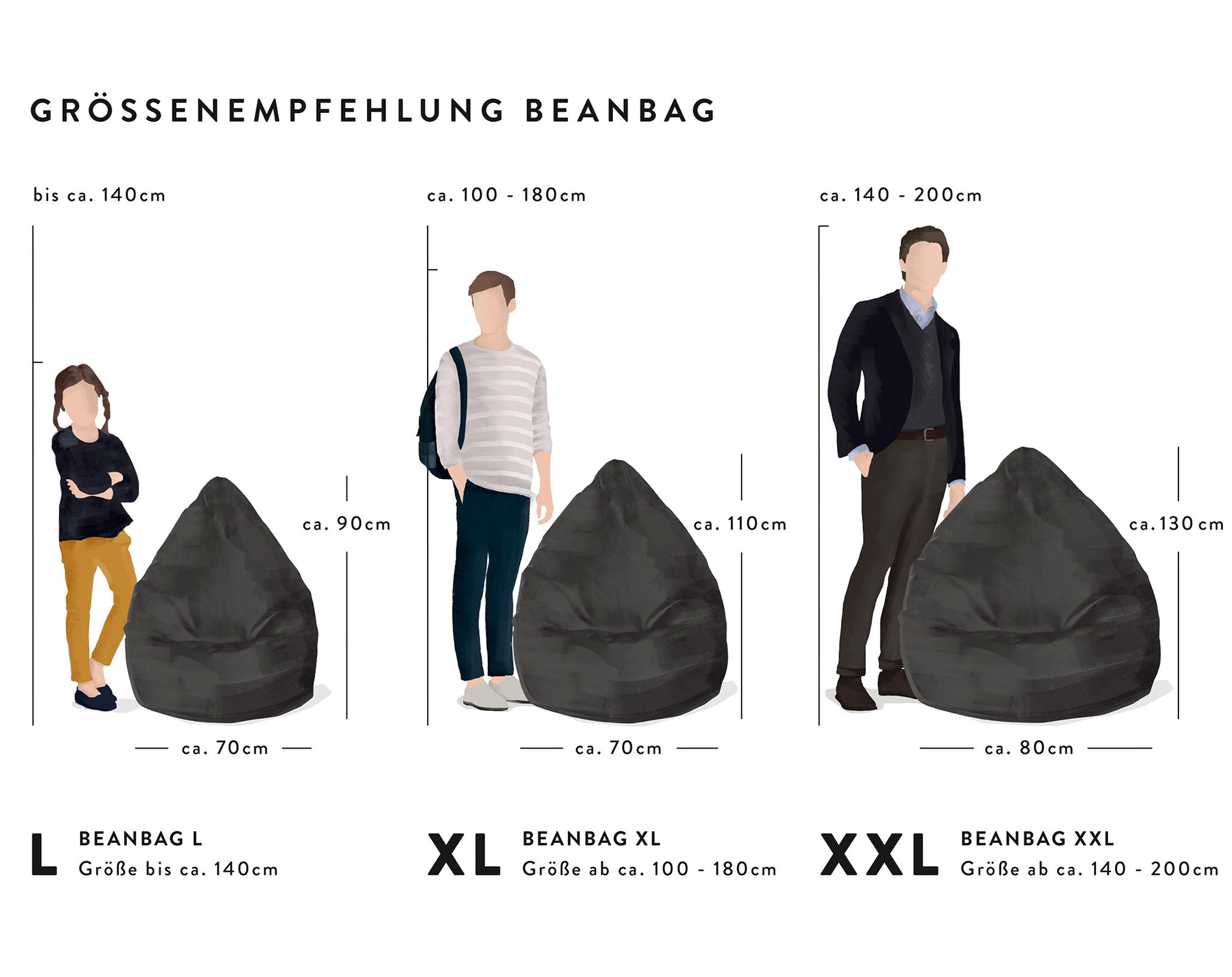 Sitzsack BeanBag BRAVA XXL Farbe: grau kaufen