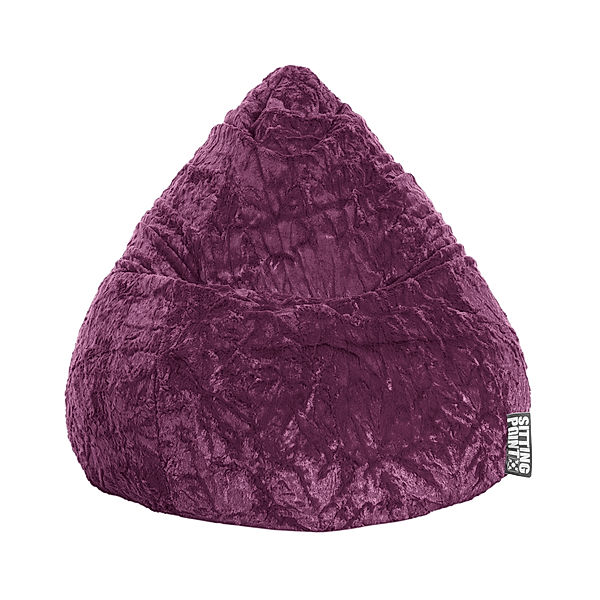 MAGMA HEIMTEX Sitzsack BeanBag FLUFFY XL (Farbe: aubergine)