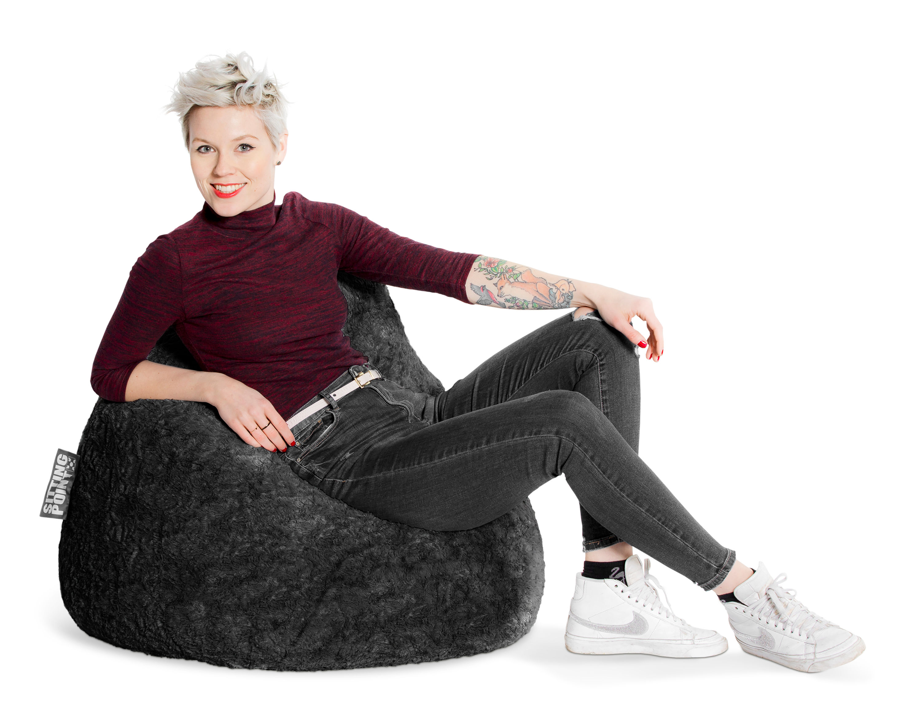 Sitzsack BeanBag FLUFFY XL Farbe: schwarz bestellen