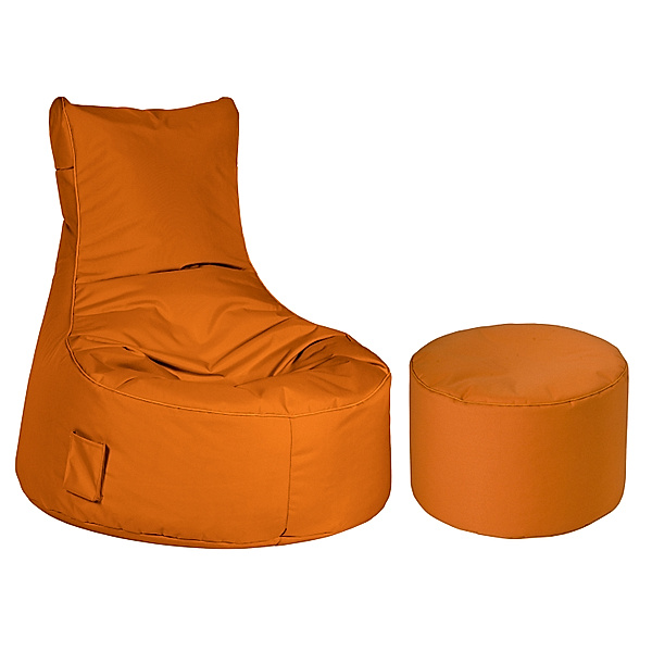 MAGMA HEIMTEX Sitzsack Set BRAVA: Swing & DotCom (Farbe: orange)