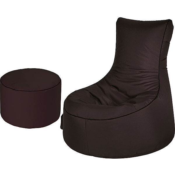 MAGMA HEIMTEX Sitzsack Set BRAVA: Swing & DotCom (Farbe: schwarz)