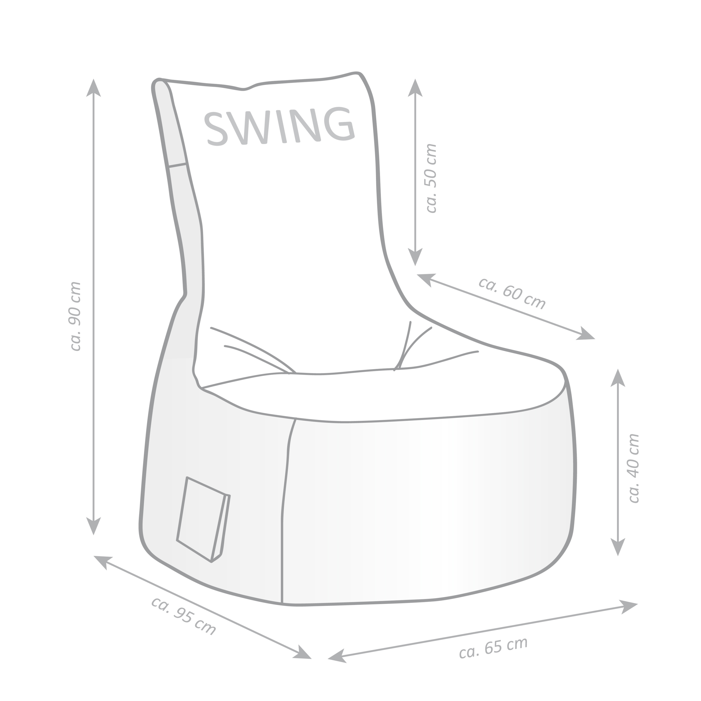 Swing Weltbild.de bestellen Farbe: jetzt khaki bei Sitzsack SCUBA