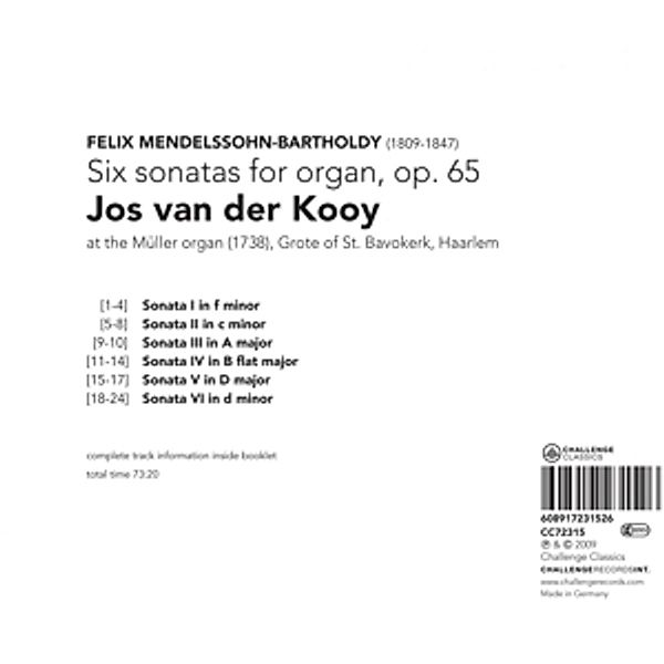 Six Sonatas For Organ,Op.65, Jos Kooy