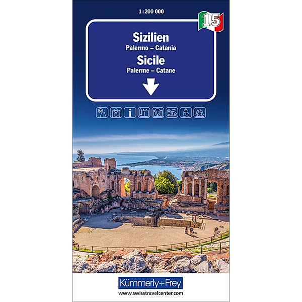 Sizilien Nr. 15 Regionalkarte Italien 1:200 000