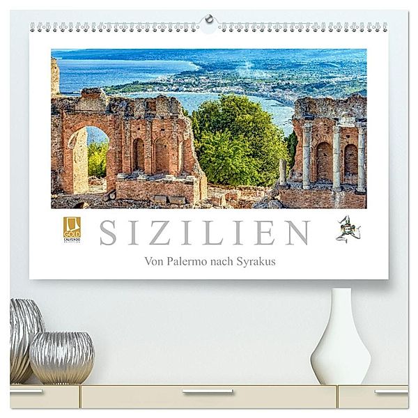 Sizilien - Von Palermo nach Syrakus (hochwertiger Premium Wandkalender 2024 DIN A2 quer), Kunstdruck in Hochglanz, Dieter Meyer